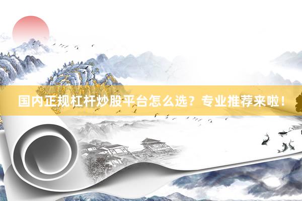 国内正规杠杆炒股平台怎么选？专业推荐来啦！