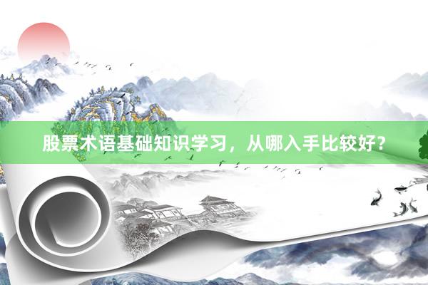 股票术语基础知识学习,从哪入手比较好?